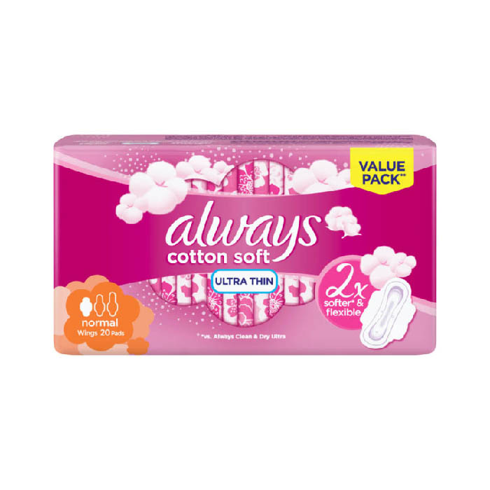 Buy Always Napkin Cotton Soft Ultra Normal 20's online at best price in